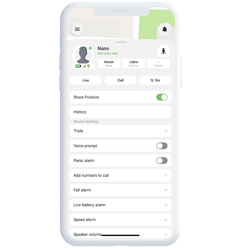 MiniFinder Nano Go app
